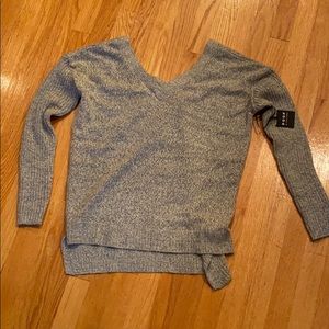 Grey Crisscross Back Sweater